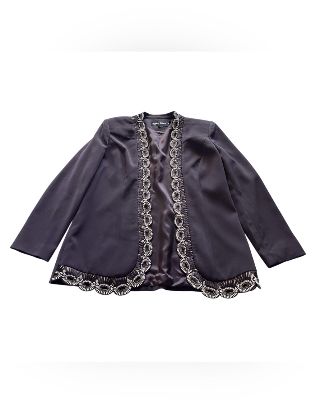 Mariella Ferretti Embroidered Open Front Women's Top Jacket, 12 - Picture 12 of 13